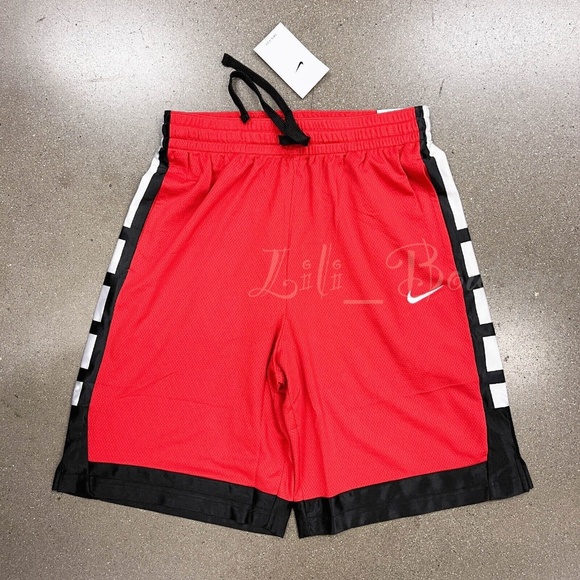 Nike Men Dri-FIT Elite Basketball Shorts Loose Fit DN4002-657 Red White Black XL - Picture 1 of 15